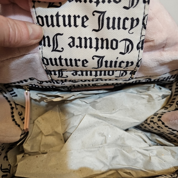 Juicy Couture Pink Mini Velour Logo Tote Crossbody Shoulder Bag - Picture 7 of 15